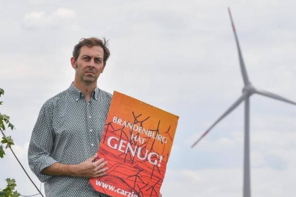 Protest gegen Windkraftanlagen