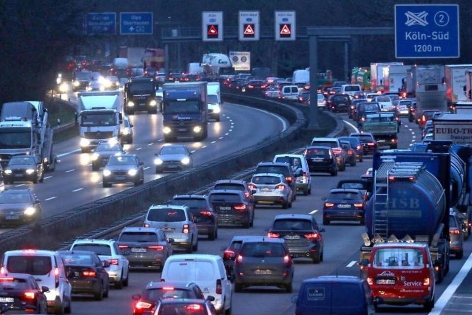 Stau auf der Autobahn