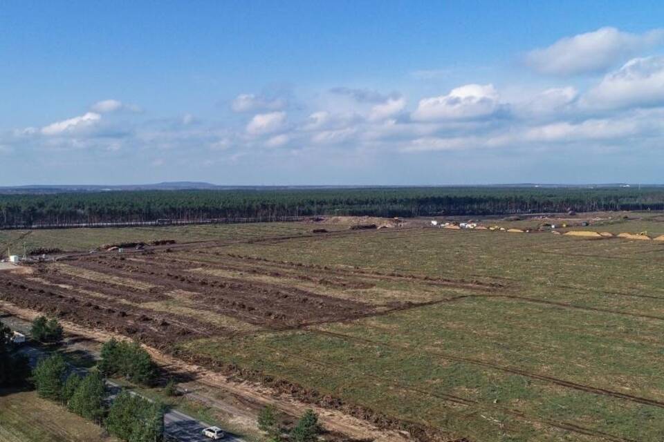 Baugelände Tesla Gigafactory Baugelände Tesla Gigafactory