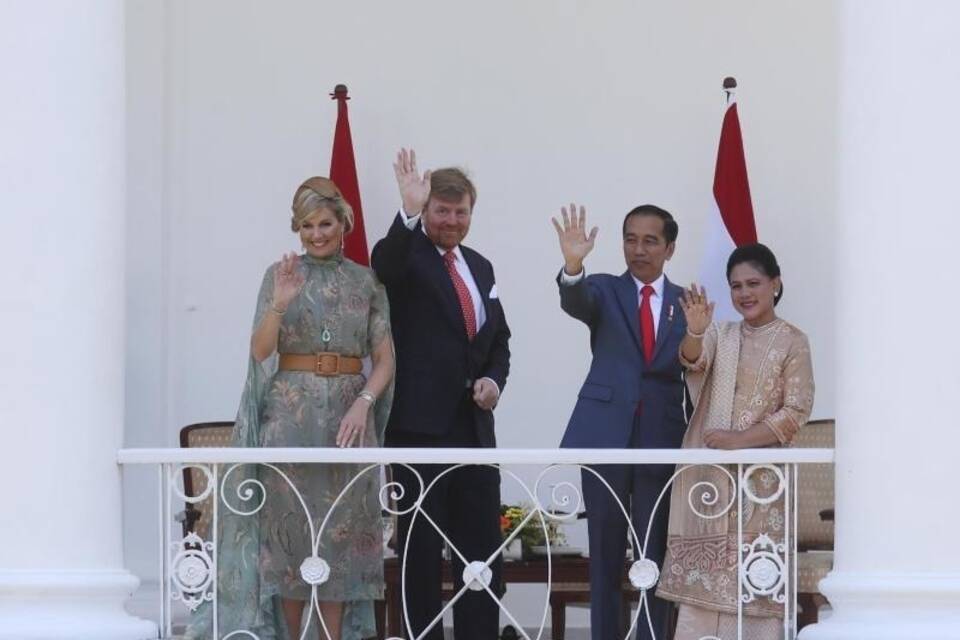 Niederländisches Königspaar in Indonesien