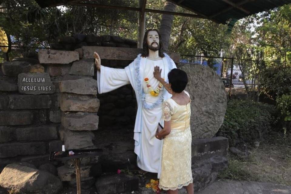 Jesus-Figur in Indien