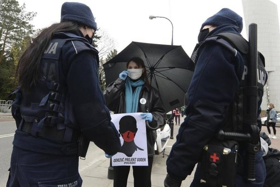 Protest in Warschau