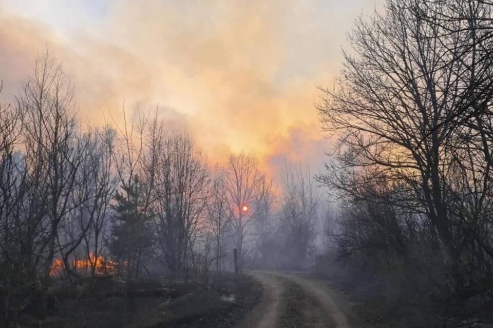 Waldbrand in Tschernobyl