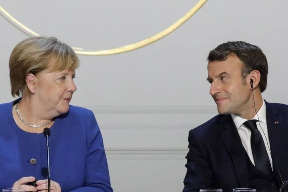 Videokonferenz Merkel und Macron