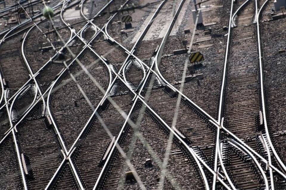 Schienen der Bahn Schienen der Bahn
