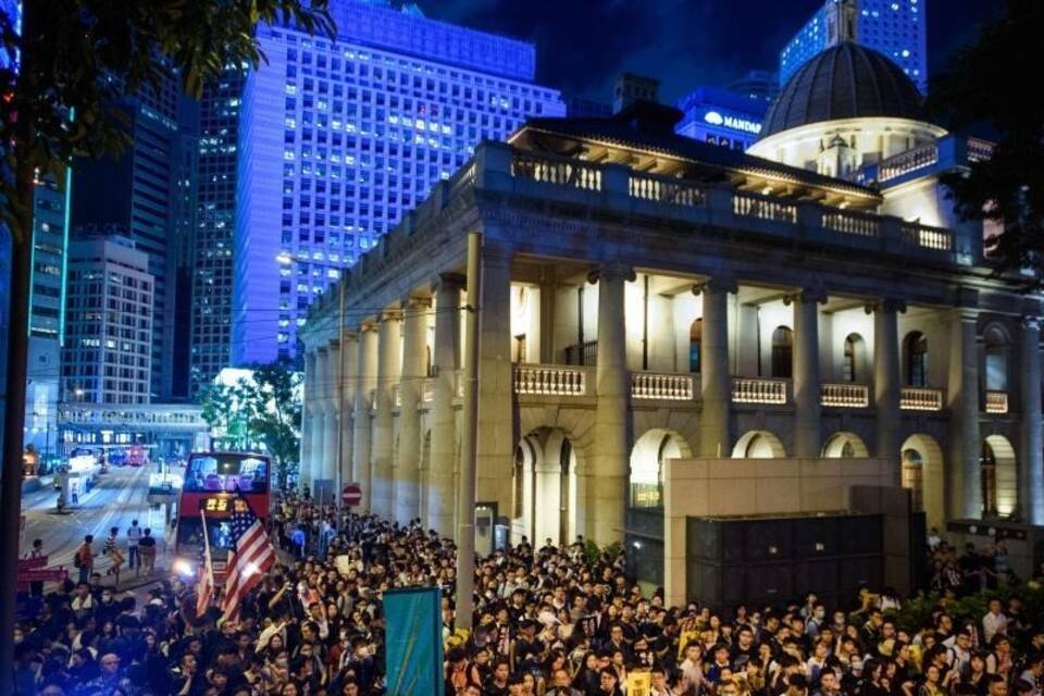 Protestkundgebung in Hongkong im August 2019 Protestkundgebung in Hongkong im August 2019