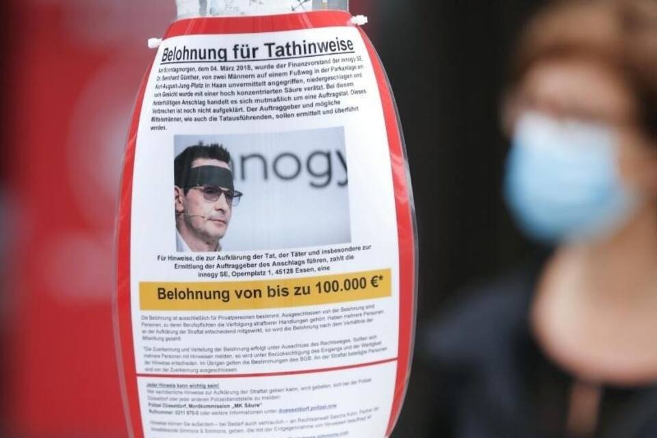 Ermittler hoffen auf neue Hinweise nach Säure-Angriff Ermittler hoffen auf neue Hinweise nach Säure-Angriff