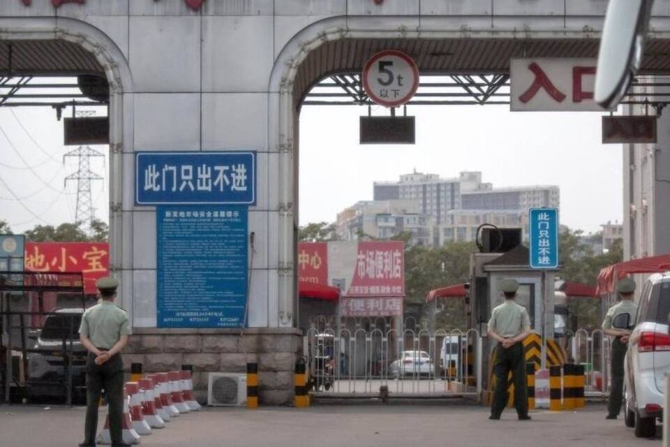 Geschlossener Großmarkt in Peking