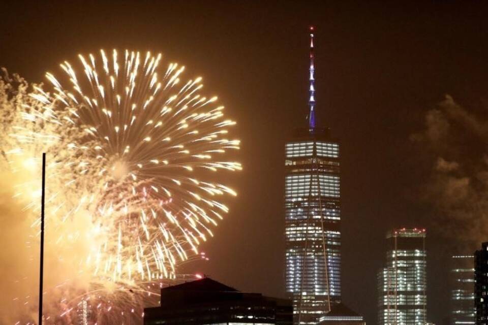 Ein Feuerwerk in New York