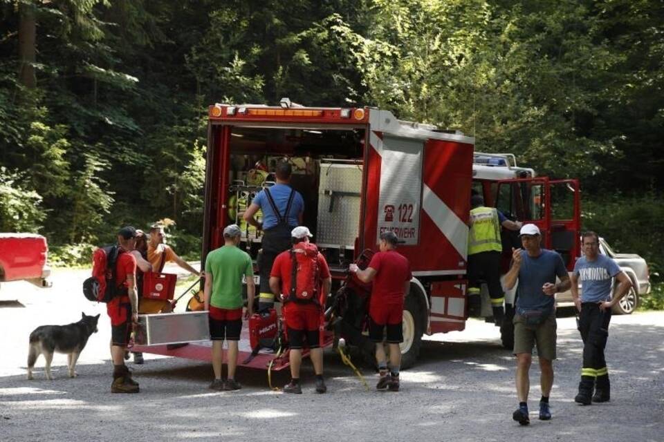 Felssturz in Klamm in Österreich