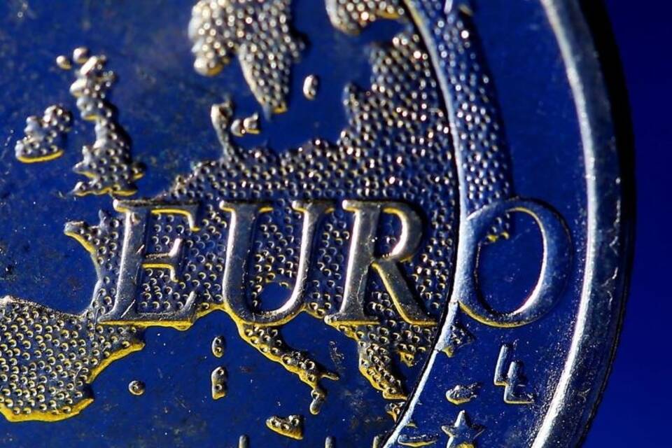 Eine Euromünze