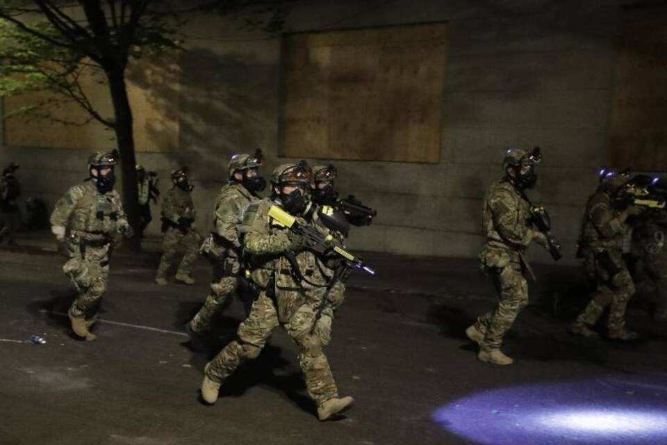 Bundespolizisten in Portland