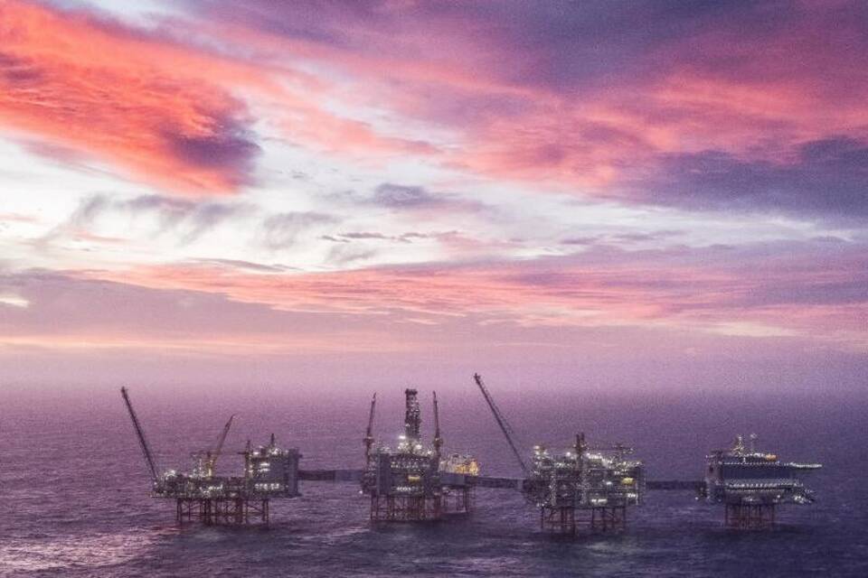 Ölfeld in der Nordsee