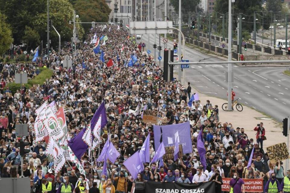 Demonstration in Budapest