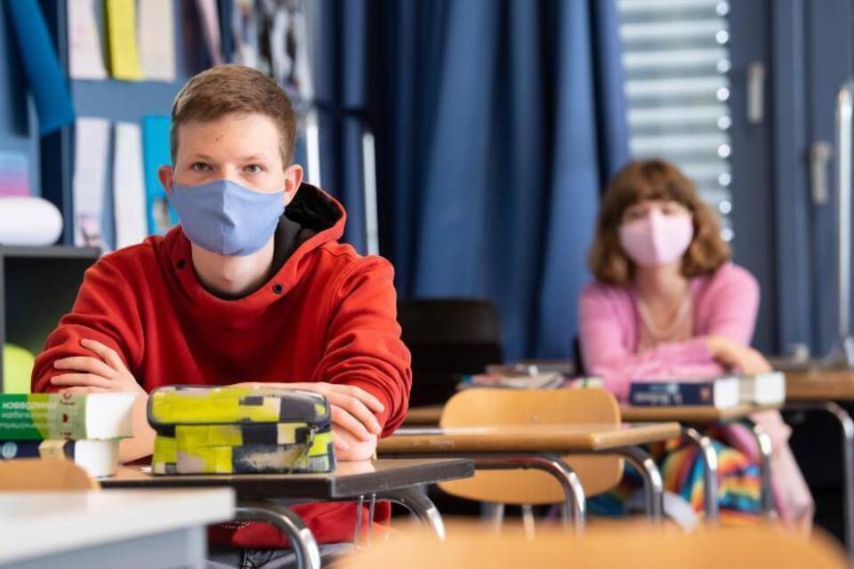 Masken im Klassenraum