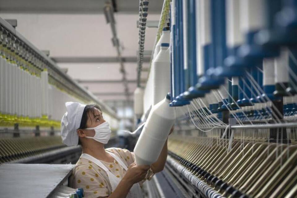 Produktion in Textilfabrik