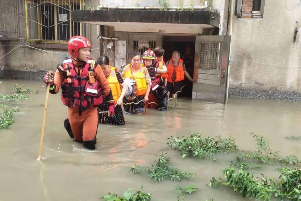 Hochwasser in China Hochwasser in China